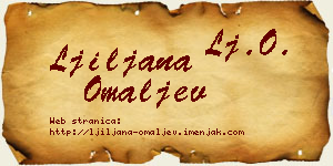 Ljiljana Omaljev vizit kartica